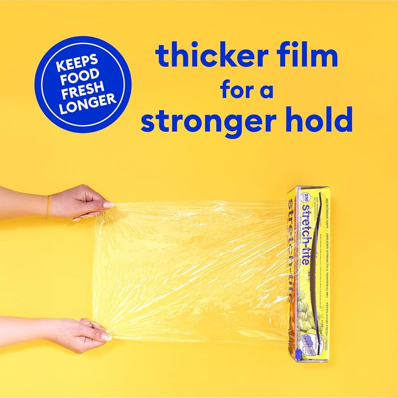 STRETCH-TITE Premium Plastic Food Wrap, 500 Sq. Ft., 516.12-Ft. x 11.5/8-Inch - Image 2